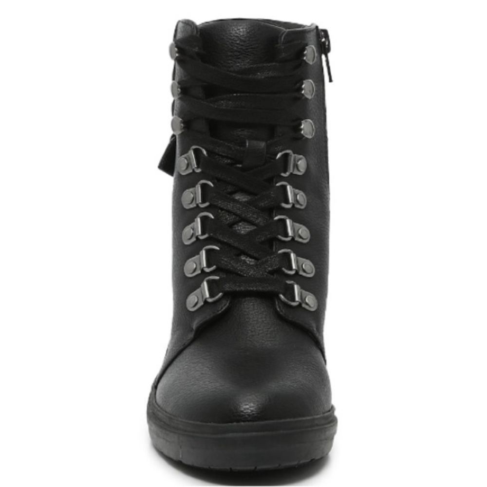 New Black Lace-up Boots - Picture 2 of 5